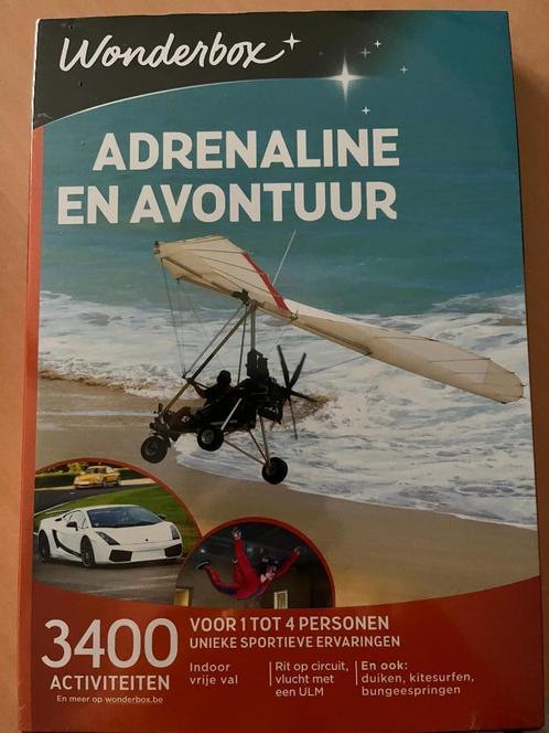 Wonderbox - Adrenaline en avontuur, Tickets en Kaartjes, Kortingen en Cadeaubonnen, Drie personen of meer, Overige typen, Cadeaubon