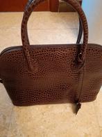Handtas, dames, crocko, met slotje, Handtassen en Accessoires, Tassen | Damestassen, Ophalen of Verzenden, Zo goed als nieuw, Bruin