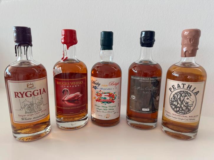 Leuk setje Brugse Whisky Company, Verzamelen, Wijnen, Nieuw, Overige typen, Overige gebieden, Vol, Ophalen of Verzenden