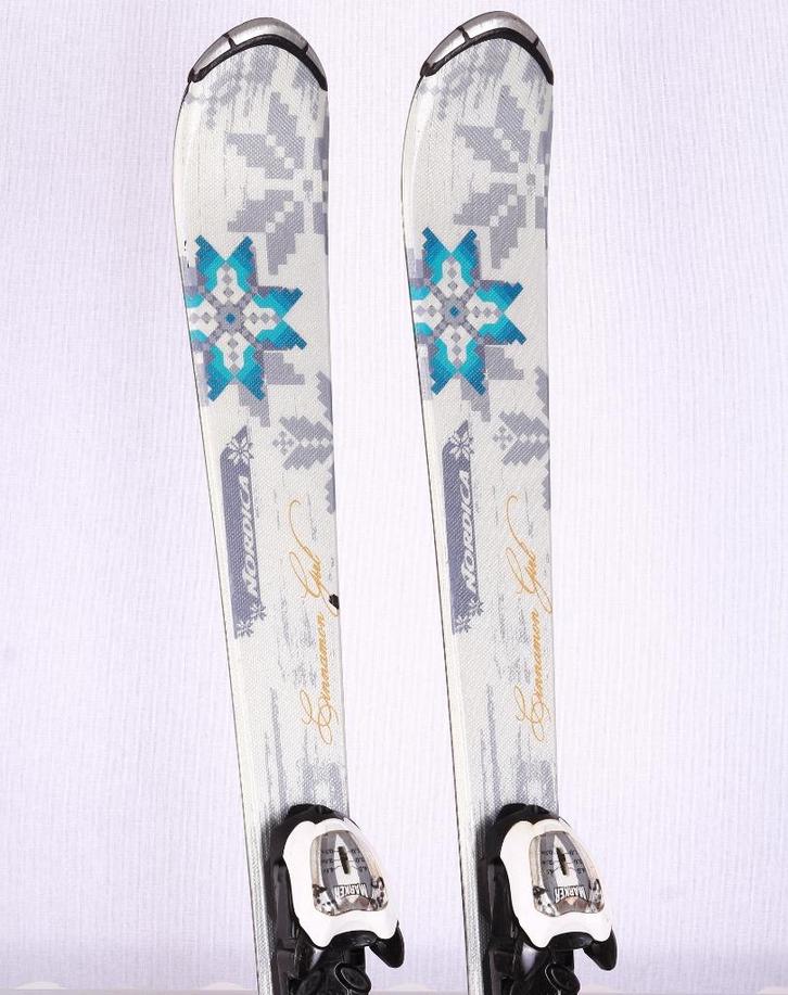 120 kinder ski's NORDICA CINNAMON GIRL, white/blue, Sport en Fitness, Skiën en Langlaufen, Gebruikt, Ski's, Ski, Nordica, Carve