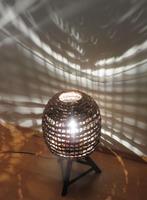 Design sfeerlamp met rotan kap-perfecte staat, Ophalen of Verzenden, Zo goed als nieuw, Hout, Minder dan 100 cm