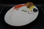 Vintage Italiaans Seafood Bord – Siro Majolica - 1960s, Gebruikt, Ophalen of Verzenden, Bord(en), Overige stijlen