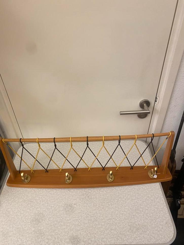Vintage Scandinavische Wandkapstok Jaren '50., Huis en Inrichting, Woonaccessoires | Kapstokken, Zo goed als nieuw, Wandkapstok