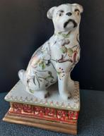 Antiek 1895 gesigneerd Wong Lee, porseleinen  chinese hond, Antiek en Kunst, Ophalen of Verzenden
