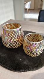 Decoratie, theelichtjes, Huis en Inrichting, Ophalen, Gebruikt, Beige, Kandelaar