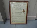 ancien diplome 1921 Verviers ecole de coupe pour vetements, Antiek en Kunst, Ophalen of Verzenden