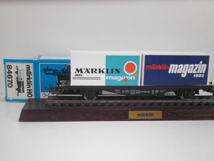 Marklin Containerwagen  Marklin Magazin 84670, Hobby & Loisirs créatifs, Trains miniatures | HO, Neuf, Wagon, Märklin, Enlèvement ou Envoi