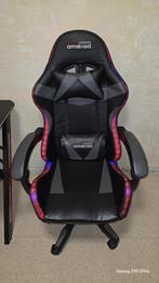 Bureau LED Gaming + chaise gaming LED, Huis en Inrichting, Bureaustoelen, Zwart, Ophalen of Verzenden, Zo goed als nieuw, Gaming bureaustoel