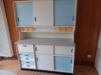 vintage formica + hout keukenkast met laatjes en schuiven, Ophalen, Gebruikt, 100 tot 150 cm, Vintage