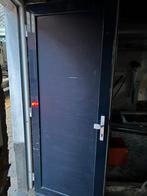 Deur pvc/alu blauw, Doe-het-zelf en Bouw, Ophalen, Kunststof, Gebruikt, 80 tot 100 cm