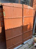 Poort ,dubbele deur met ijzeren beslag, Doe-het-zelf en Bouw, Deuren en Vliegenramen, Ophalen, Gebruikt, 120 cm of meer, Minder dan 200 cm