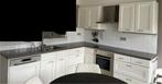 Eiken keuken (geverfd), Enlèvement, Utilisé, Blanc, Bois
