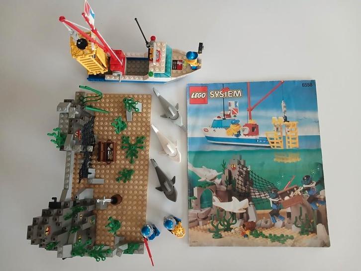 Lego System 6558 - Shark Cage Cove - Compleet - Vintage, Kinderen en Baby's, Speelgoed | Duplo en Lego, Gebruikt, Lego, Complete set