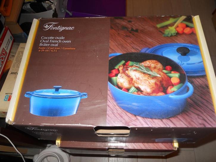 Gietijzer stoofpan FONTIGNAC, Huis en Inrichting, Keuken | Potten en Pannen, Nieuw, Koekenpan of Braadpan, Gietijzer, Inductieplaat