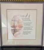 Aquarel met gedicht van Alice Nahon, Ophalen of Verzenden
