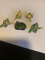 Lot de 5 épinglettes rétro en forme de tortue, Collections, Broches, Pins & Badges, Comme neuf, Enlèvement ou Envoi