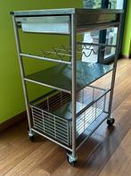 Desserte roulante acier inox Ikea collector, Ophalen, Zo goed als nieuw