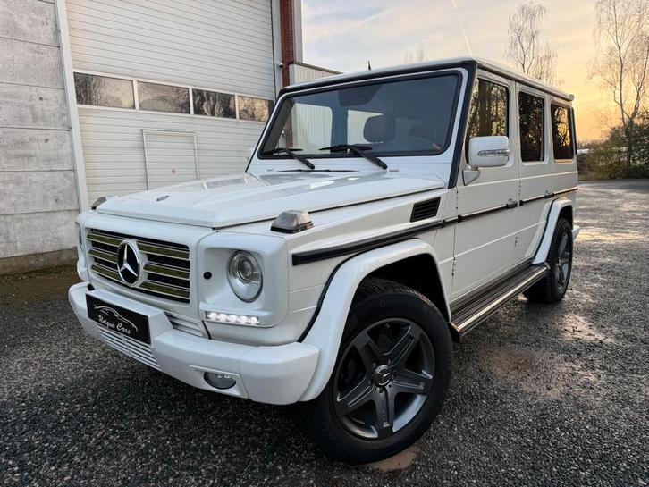 Mercedes G350 CDI Designo Pearl White/Red Zetelkoeling Full, Auto's, Mercedes-Benz, Bedrijf, Te koop, G-Klasse, 4x4, ABS, Achteruitrijcamera