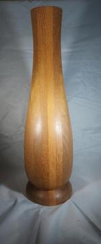 Houten vaas design kunst object gesigneerd., Ophalen of Verzenden
