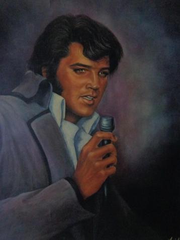 vintage poster Elvis Presley door Loxi Sibley