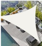 4x4x4m witte driehoekige zonnetent, Tuin en Terras, Ophalen, Nieuw