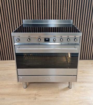 Luxe Rvs Smeg INDUCTIE Fornuis 90 cm (Gratis bezorgen) beschikbaar voor biedingen