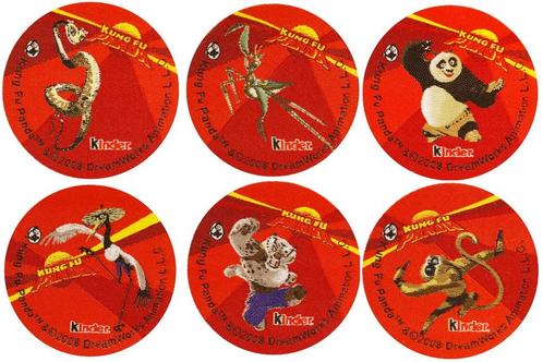 Kung Fu Panda Tagtoos Ecusson Kinder Delice Mexico 2008, Collections, Œufs à surprise, Comme neuf, Autres types, Enlèvement ou Envoi