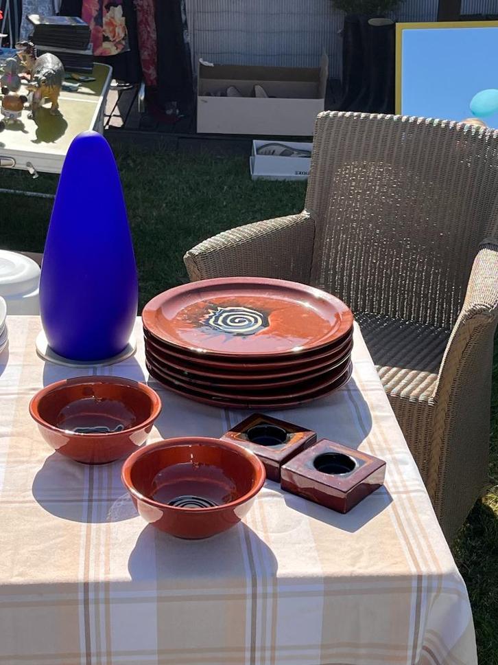 Set keramieken borden en kommen, Huis en Inrichting, Keuken | Servies, Gebruikt, Bord(en), Overige stijlen, Keramiek, Ophalen