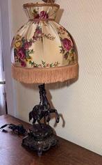 Romantische lampadaire met koperen/bronzen paard 70 CM, Ophalen of Verzenden