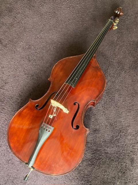 Hongaarse contrabas 3/4 Maggini model, Muziek en Instrumenten, Strijkinstrumenten | Contrabassen, Gebruikt, 3/4-contrabas, Met koffer