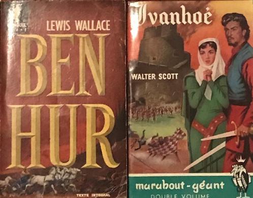 Ben Hur - Ivanhoé - Marabout Géant édition années 1950, Boeken, Romans, Gelezen, Ophalen