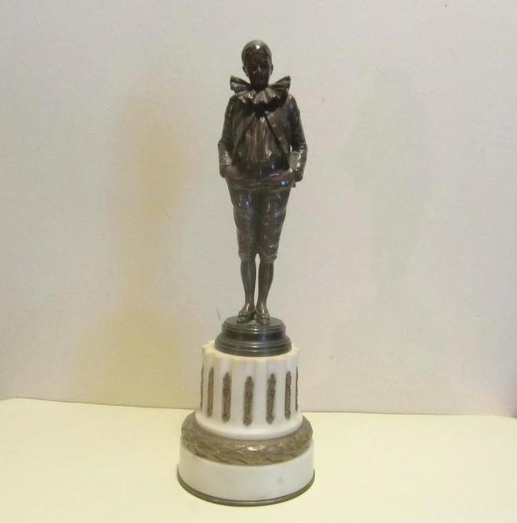 Pierrot Jean Garnier en bronze ancien, XIXe siècle, Antiquités & Art, Art | Sculptures & Bois, Envoi