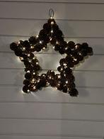 Kerstkrans ster dennenappels met ledverlichting, Enlèvement ou Envoi, Comme neuf