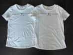 2x witte T-shirt van Tommy Hilfiger - maat 164 ( tweeling), Meisje, Ophalen of Verzenden, Shirt of Longsleeve, Tommy Hilfiger