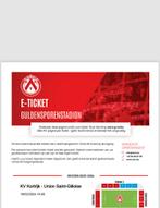 KVK - Union ce dimanche tribune 3 section L, Tickets & Billets, Sport | Football