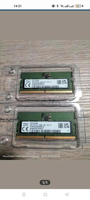 DDR5 RAM SODIMM 8GB 5600 mt/s beschikbaar voor biedingen
