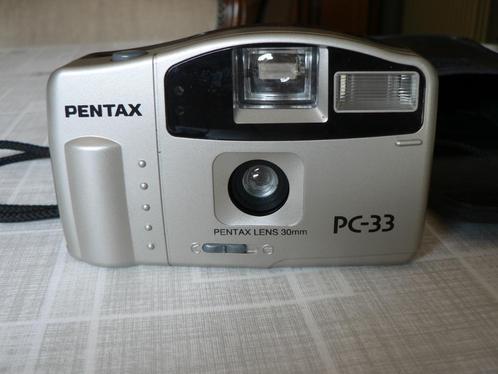 Pentax PC 33 met tasje, Audio, Tv en Foto, Fotocamera's Analoog, Gebruikt, Compact, Pentax, Ophalen of Verzenden