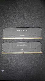 2x Barrette RAM Crucial Ballistix8GB 16GB total DDR4 3200MHz, Informatique & Logiciels, DDR4, 8 GB, Enlèvement, Utilisé