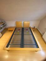 Auping bed 160x200  met lattenbodem en met nachtkastje, Huis en Inrichting, Slaapkamer | Bedden, Ophalen, Gebruikt, Bruin, Tweepersoons