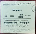 Rare ticket qualification mondial Belgique  Luxembourg, Enlèvement ou Envoi