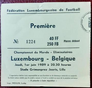 Rare ticket qualification mondial Belgique  Luxembourg, Enlèvement ou Envoi