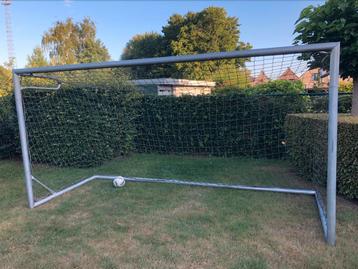 But de football Calzio en aluminium 4x2 m, Enlèvement, Utilisé