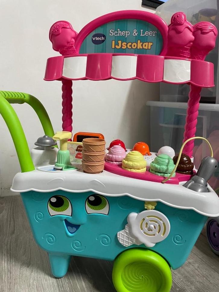 VTech Schep & Leer ijscokar, Kinderen en Baby's, Speelgoed | Vtech, Zo goed als nieuw, 2 tot 4 jaar, Ophalen