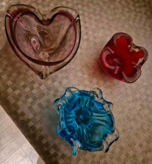 Vintage Murano asbakken 35 eu per stuk of 100 euro samen, Antiek en Kunst, Antiek | Glaswerk en Kristal, Ophalen of Verzenden