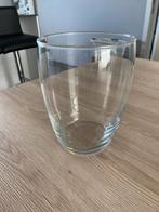 Glazen ronde vaas, Gebruikt, Overige kleuren, Ophalen of Verzenden, Glas