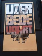 ijzer bedevaart affiche 1972. mark peeters 57,5 op 36 cm, Verzamelen, Posters, Ophalen of Verzenden