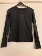 Donker grijze t-shirt met strik - JBC - maat 146/152, Gebruikt, Meisje, Ophalen of Verzenden, Shirt of Longsleeve