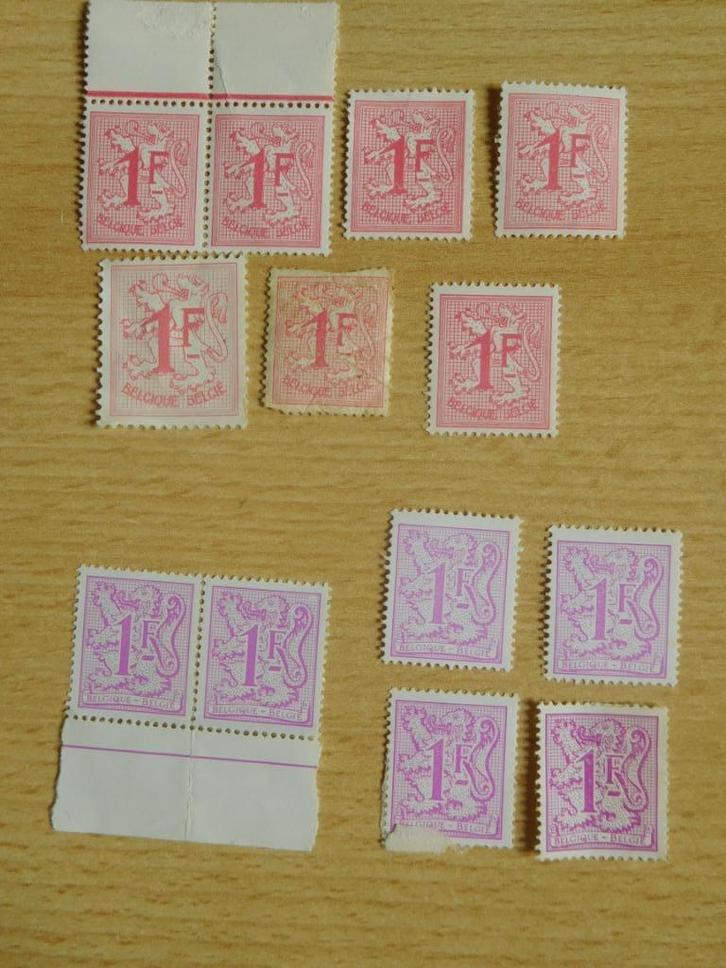 7 + 5 Heraldische Leeuwenzegels 1 F, Postzegels en Munten, Postzegels | Europa | België, Postfris, Ophalen of Verzenden