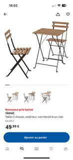 Lot de Tables et chaises de jardin IKEA, Jardin & Terrasse, Tables de jardin, Comme neuf, Bois, Enlèvement, Carré