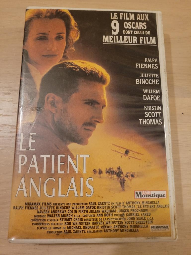 K7 vhs le patient anglais, CD & DVD, VHS | Film, Comme neuf, Action et Aventure, Enlèvement ou Envoi